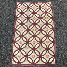 Load image into Gallery viewer, Hand Made Beige &amp; Red Geometric Rug (40x25)
