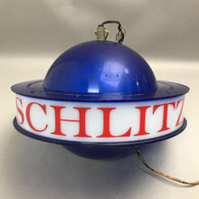 Load image into Gallery viewer, Vintage 1961 Schlitz Hanging Rotating Motion Lighted Globe Satelite (11x15)(As Is)
