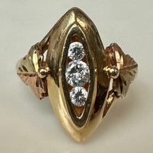 Load image into Gallery viewer, 10K Black Hills Gold Cubic Zirconia Ring sz 8 (5.1g)

