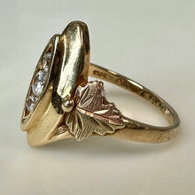 Load image into Gallery viewer, 10K Black Hills Gold Cubic Zirconia Ring sz 8 (5.1g)
