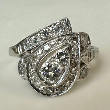 Load image into Gallery viewer, 14K White Gold Diamond Ring sz 10 (3.7g)
