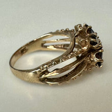 Load image into Gallery viewer, 10K Gold Garnet Diamond Ring sz 6.5 (3.4g)
