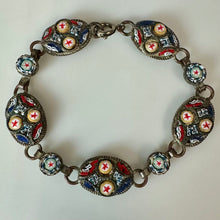 Load image into Gallery viewer, Vintage Italian Micro Mosaic Link Bracelet (6.25")
