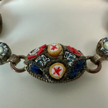 Load image into Gallery viewer, Vintage Italian Micro Mosaic Link Bracelet (6.25")
