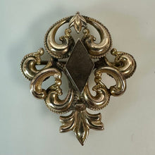 Load image into Gallery viewer, Antique Gold Filled Scrollwork Watch Pin (1.25")
