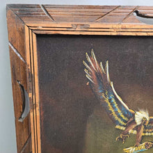 Load image into Gallery viewer, Ernesto Sanchez 'Falcolner' Native American &amp; Eagle Velvet Painting (~23x19) (As-Is)
