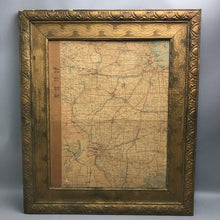 Load image into Gallery viewer, Vintage Framed Map of Illinois (27x23)
