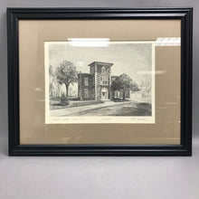 Load image into Gallery viewer, Framed Sketched "Bartine Castle" Peru ILL. by John Mosiman Print (16x20)
