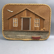 Load image into Gallery viewer, Wood Hand Crafted House Wall Art Rope Frame (13x17)
