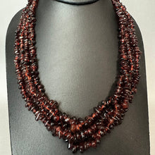 Load image into Gallery viewer, Vintage 4-Strand Natural Garnet Beaded Necklace (19")
