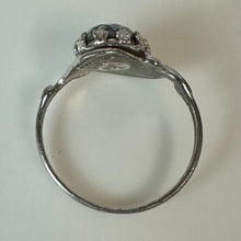 Load image into Gallery viewer, Vintage Sterling Faceted Hematite Ring sz 8
