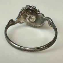 Load image into Gallery viewer, Vintage Sterling Faceted Hematite Ring sz 8
