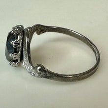 Load image into Gallery viewer, Vintage Sterling Faceted Hematite Ring sz 8
