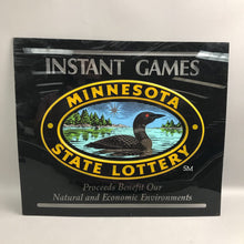 Load image into Gallery viewer, Vintage Minnesota State Lottery Loon Instant Games Sign (20x17)
