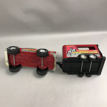 Load image into Gallery viewer, Vintage Nylint Saddle Up Champion Quarter Horses Red Pickup Truck &amp; Trailer 1:16 (As Is)
