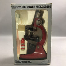 Load image into Gallery viewer, Vintage Tasco 300 Power Microscope, With Box 4 Slides, Gum Medium, Dropper (9")
