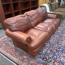 Load image into Gallery viewer, Whittemore Sherrill Red Leather Sofa (32x85x39)
