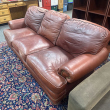 Load image into Gallery viewer, Whittemore Sherrill Red Leather Sofa (32x85x39)
