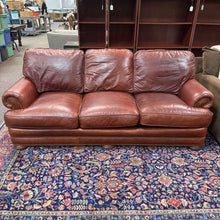 Load image into Gallery viewer, Whittemore Sherrill Red Leather Sofa (32x85x39)
