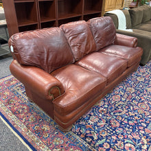 Load image into Gallery viewer, Whittemore Sherrill Red Leather Sofa (32x85x39)
