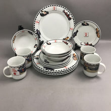 Load image into Gallery viewer, Sakura Coca-Cola 16pc Race Car Dinnerware Set - Service for 4
