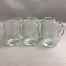 Load image into Gallery viewer, Set of 6 Frosted Glass Coca-Cola Mugs
