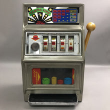 Load image into Gallery viewer, Vintage Working 1970s WACO Casino King “Jackpot” Slot Game/Coin Bank (16x10x8)
