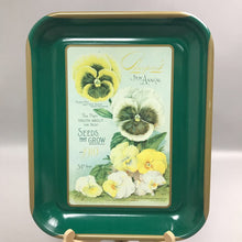 Load image into Gallery viewer, Vintage Burpee Seeds Tray with Pansies (13x10)
