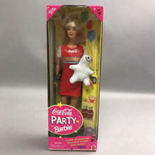 Load image into Gallery viewer, NIB Vintage 1998 Mattel Coca-Cola Party Barbie Doll Special Edition (12")
