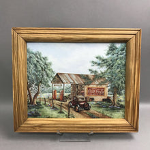 Load image into Gallery viewer, Framed Martin's Garage Coca Cola 7Up Signs on Garage Print (13x16)
