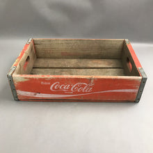 Load image into Gallery viewer, Vintage Coca-Cola Wooden Crate Red "Enjoy Coca-Cola" Soda Pop Bottle Carrier Box (5x18x12)
