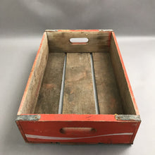 Load image into Gallery viewer, Vintage Coca-Cola Wooden Crate Red "Enjoy Coca-Cola" Soda Pop Bottle Carrier Box (5x18x12)
