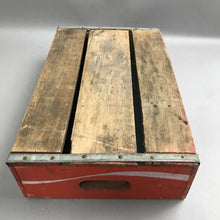 Load image into Gallery viewer, Vintage Coca-Cola Wooden Crate Red "Enjoy Coca-Cola" Soda Pop Bottle Carrier Box (5x18x12)
