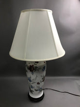 Load image into Gallery viewer, Vintage White Floral Porcelain Table Lamp (31")
