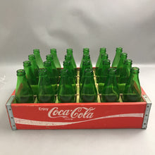 Load image into Gallery viewer, Vintage Coca-Cola Wooden Crate Red "Enjoy Coca-Cola" with Green Pop Bottles (9x18x12)
