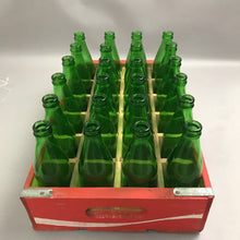 Load image into Gallery viewer, Vintage Coca-Cola Wooden Crate Red "Enjoy Coca-Cola" with Green Pop Bottles (9x18x12)
