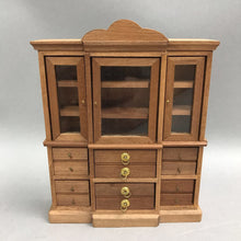Load image into Gallery viewer, Vintage Wood Cabinet Hutch Curio Dollhouse Miniature Furniture (6x5x1.5)
