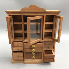Load image into Gallery viewer, Vintage Wood Cabinet Hutch Curio Dollhouse Miniature Furniture (6x5x1.5)
