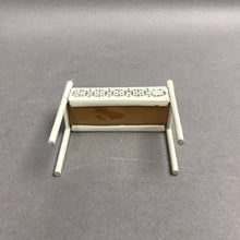 Load image into Gallery viewer, Vintage Metal White Planter Plant Stand Dollhouse Miniature Furniture (2x2.5x1)
