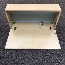 Load image into Gallery viewer, Ikea Blonde Cabinet with Glass Shelf (16x32x8)
