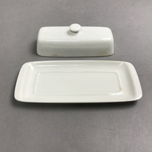 Load image into Gallery viewer, Harmony House Ironstone 'Moonstone' Butter Dish (2.5x8.25x3.75)
