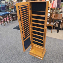 Load image into Gallery viewer, Double-Sided Freestanding Swivel Jewelry Armoire w/ Mirror (62x18x14)
