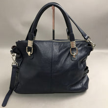 Load image into Gallery viewer, S-Zone Leather Tote Purse / Handbag, Navy Blue (10x14x5)
