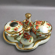 Load image into Gallery viewer, French Limoges Porcelain 5-pc Vanity Set (~5x12.5x9.5)
