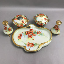 Load image into Gallery viewer, French Limoges Porcelain 5-pc Vanity Set (~5x12.5x9.5)
