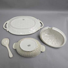 Load image into Gallery viewer, INT Ceramic Harvest Basket Soup Tureen Set w/ Ladle &amp; Undertray (16x9x8)
