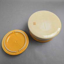 Load image into Gallery viewer, Yellow/Cream Ceramic Covered Casserole Dish / Bean Pot, Daisy Handle #3341 (~5.5x8.75)
