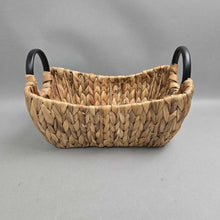 Load image into Gallery viewer, Woven Rattan Storage Basket w/ Handles (~8x13x9)
