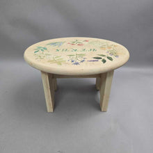 Load image into Gallery viewer, Botanical Herb Wooden Footstool / Plant Stand (8x12.5x9.5)
