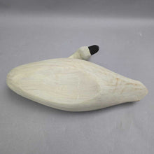 Load image into Gallery viewer, Carved Wood Whitewash Swan Decoy, Unsigned (5.25x12x6)
